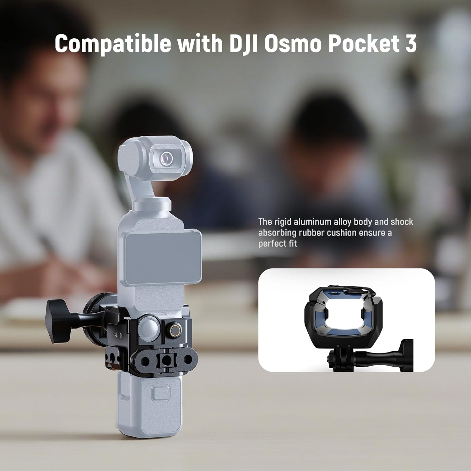 Detalle 2 de NEEWER Pocket 3 Käfig & Action-Kamera Adapter AC009 PRO für DJI Osmo Pocket 3 & Action 2 Magnetic Mount