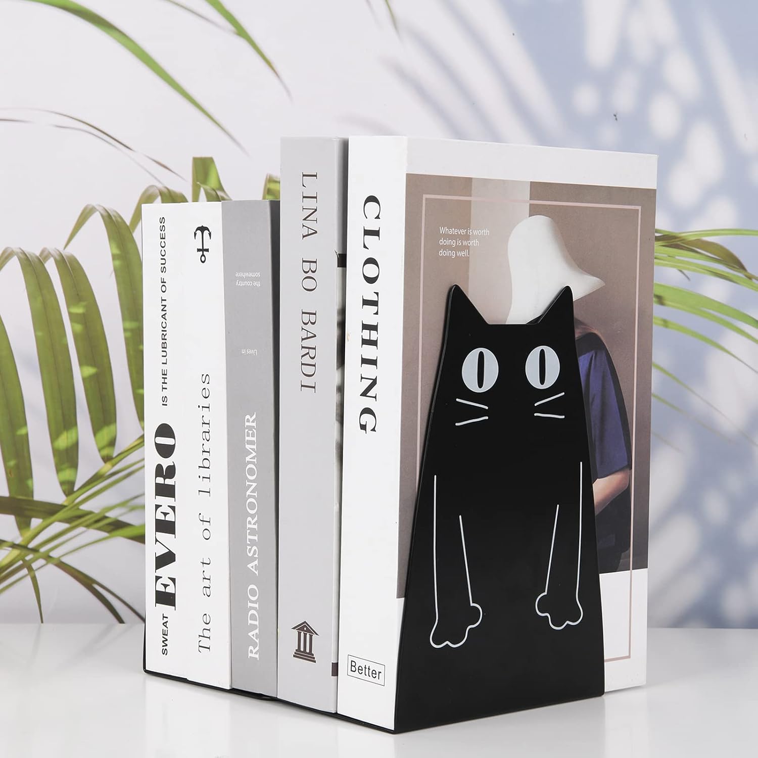 Thumbnail 3 de Hisredsun Cute Cat Metal Book End – Large Heavy-Duty Cat Bookends for Shelves