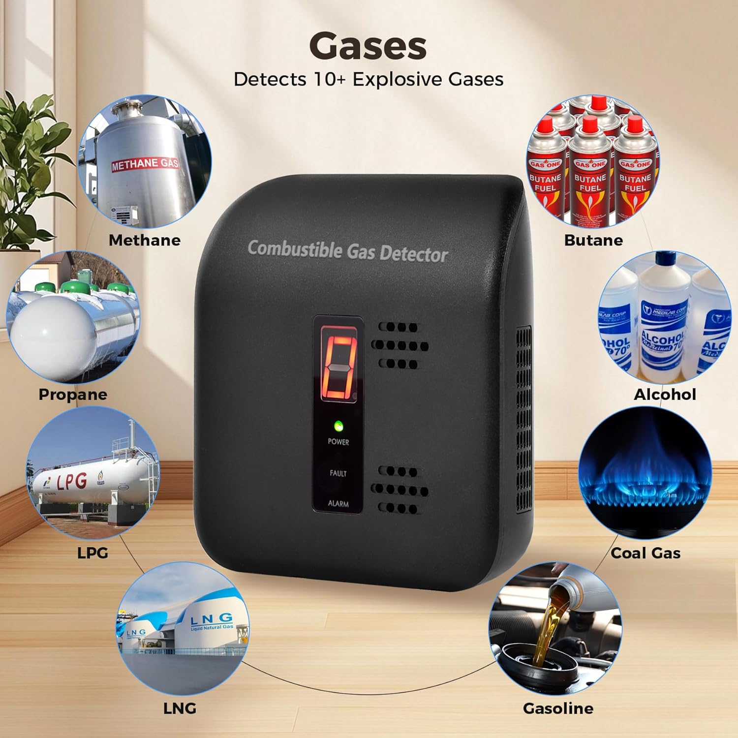 Thumbnail 3 de Xalire Plug-in Natural Gas Leak Detector 85dB