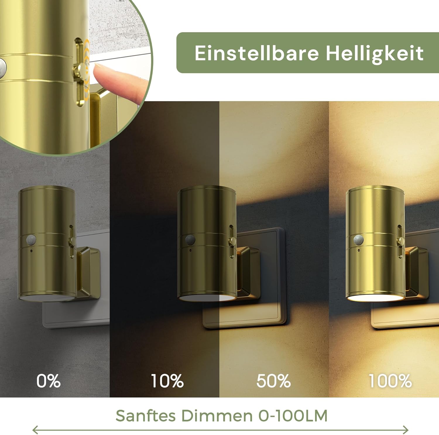 Thumbnail 4 de LOHAS-LED Nachtlicht mit Bewegungsmelder für Steckdose (warmweiß, dimmbar) – 2er-Set