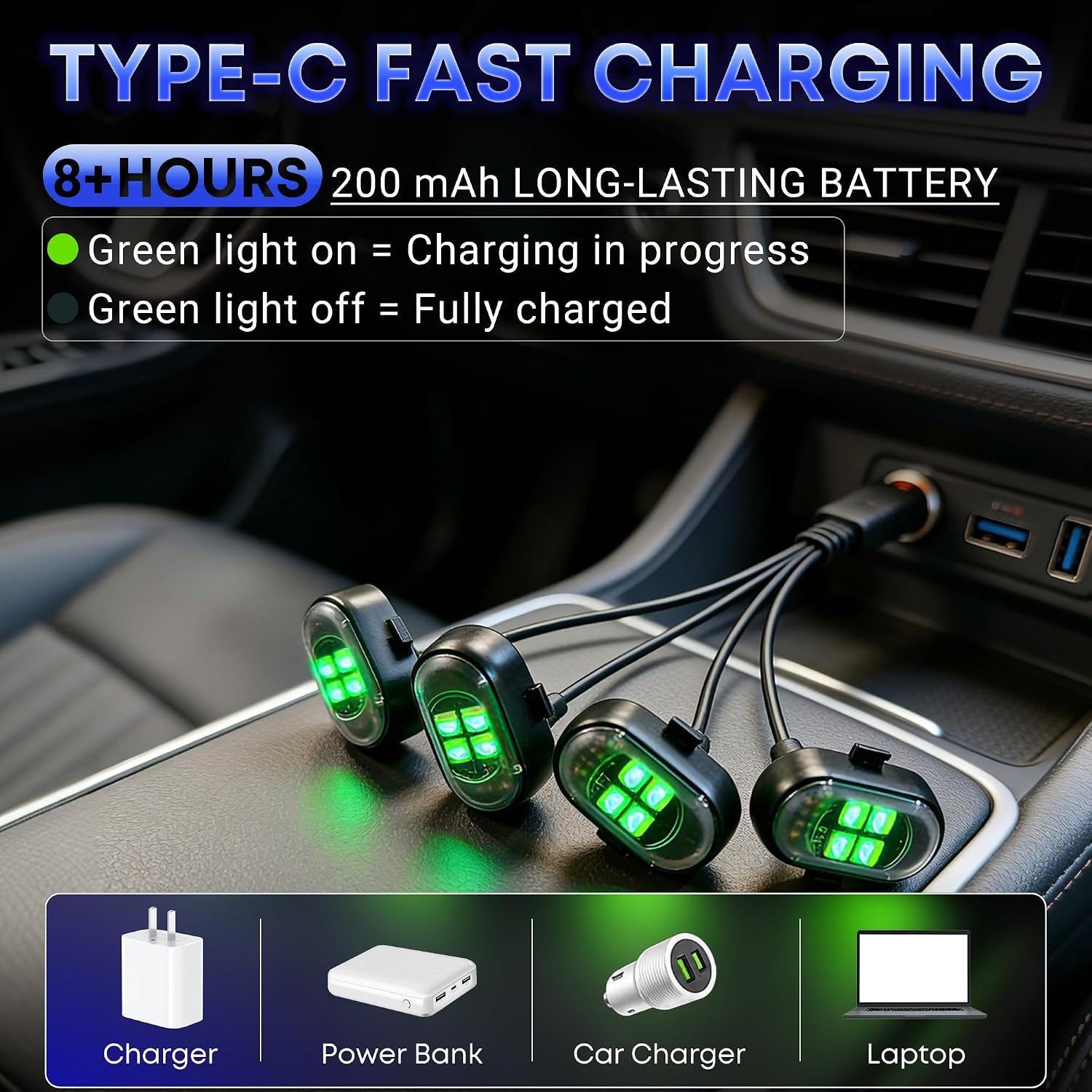 Thumbnail 2 de Upgraded Wireless LED Car Interior Lights 12H Battery