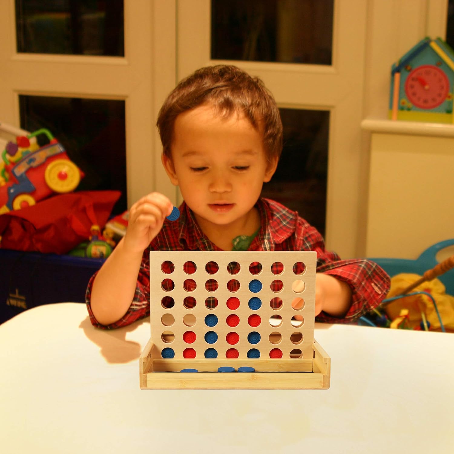 Thumbnail 3 de TOWO Wooden 4 in a Row Game — Classic Strategy for All Ages