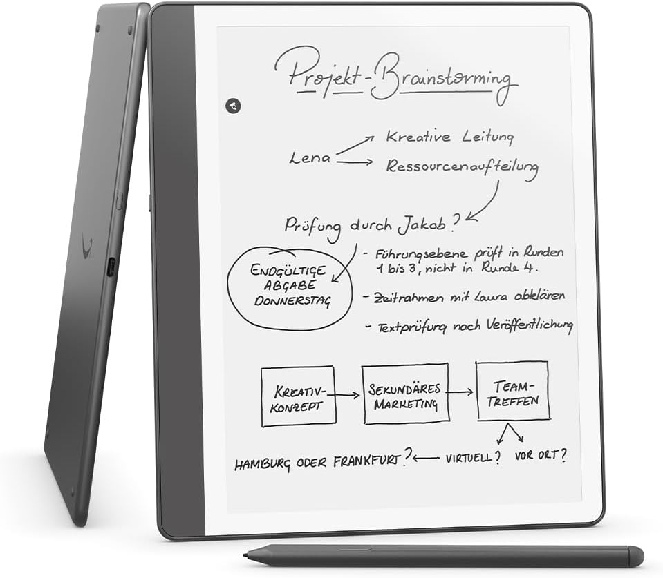 Detalle de Amazon Kindle Scribe (16 GB) – Tablet zum Schreiben & Lesen mit Notizbuch-Integration, Anthrazit