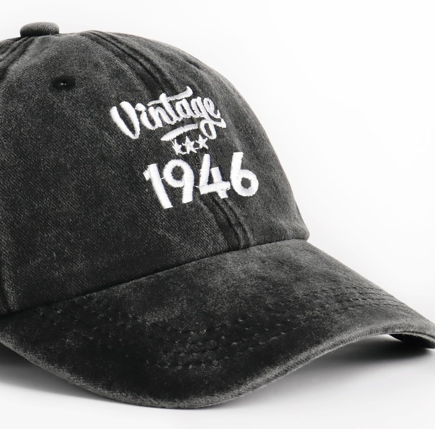 Detalle de Jeasona Men’s Cotton Baseball Cap with Vintage 1946 Embroidery – One Size, Adjustable