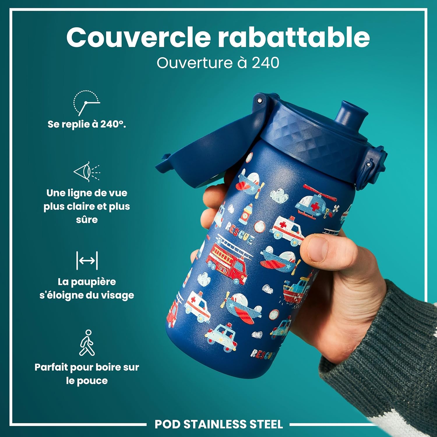Detalle 2 de ion8 Gourde Enfant 400ml đ„€