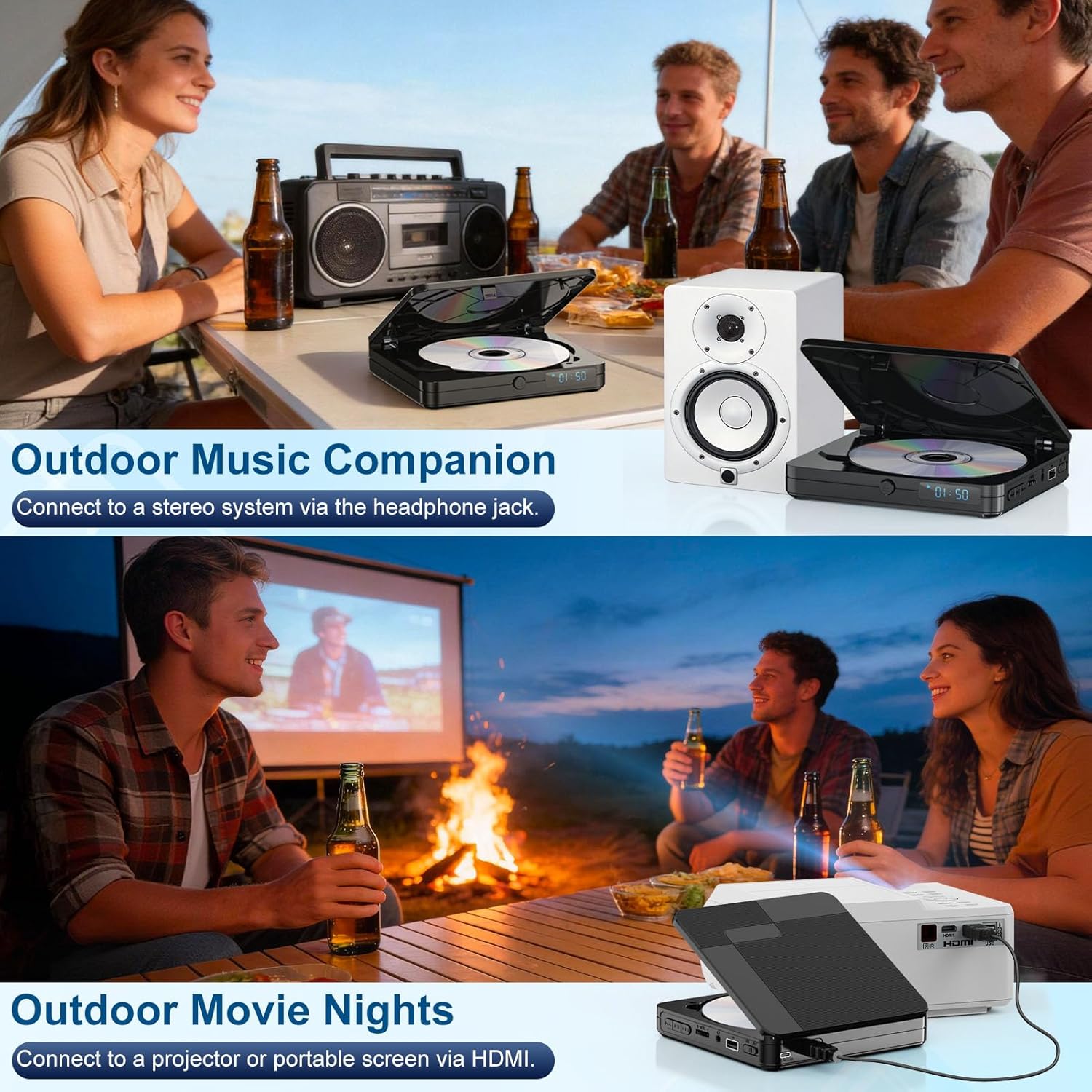 Thumbnail 6 de Homlab Mini DVD Player for TV – Multi Region, 1080P HDMI, Compact & Remote Included
