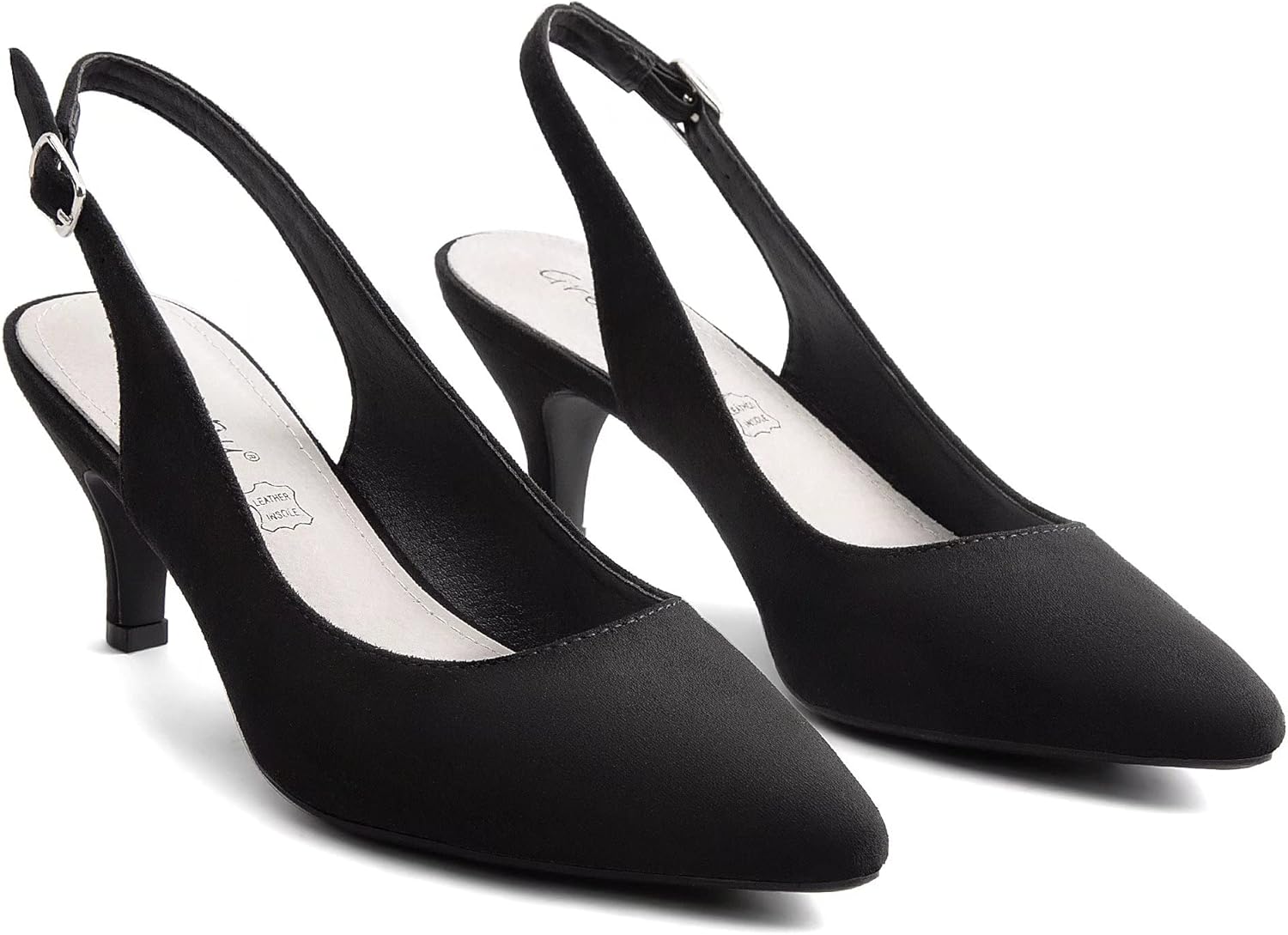 Thumbnail 5 de Greatonu Pointed Toe Slingback Kitten Heels: Versatile 2.5 Inch Dressy Pumps
