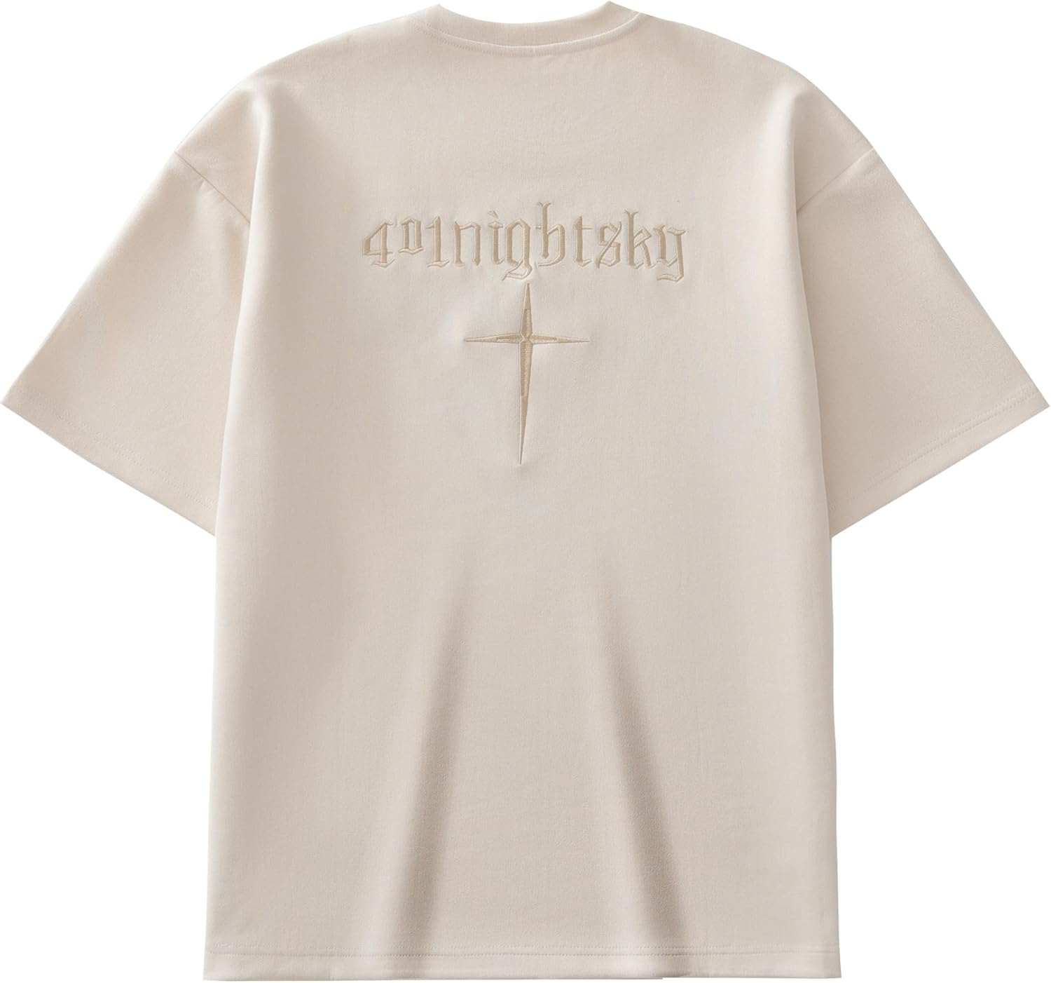 Thumbnail 3 de GURUNVANI Besticktes Herren-T-Shirt aus Wildlederimitat – Vintage Grafik, Rundhalsausschnitt, kurzärmelig