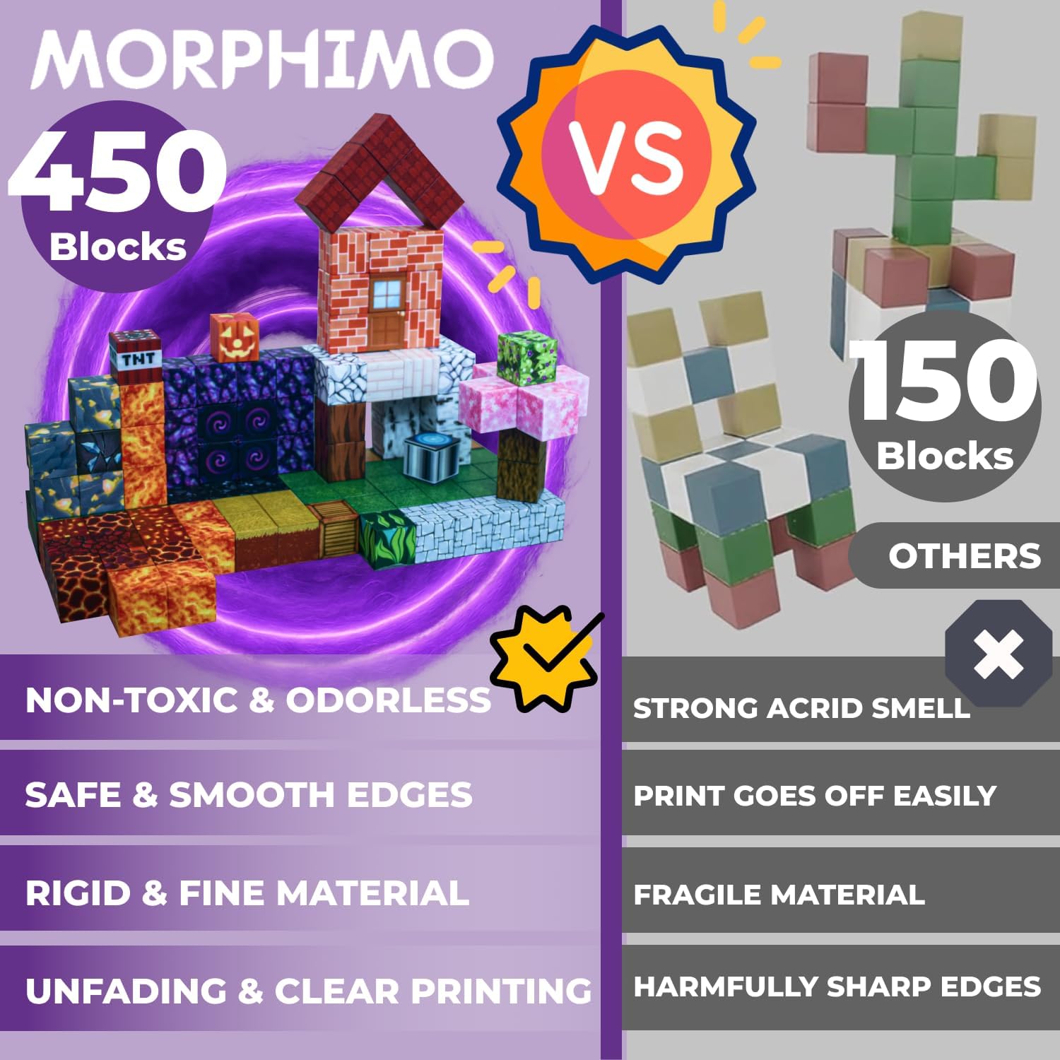 Thumbnail 6 de MORPHIMO 450 PCS Magnetic Building Blocks Set