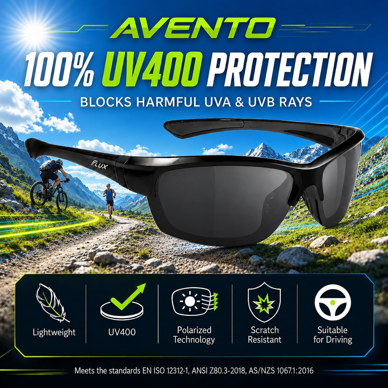 Thumbnail 1 de ICECUBE AVENTO Sport-Sonnenbrille mit polarisierten Gläsern und UV400-Schutz