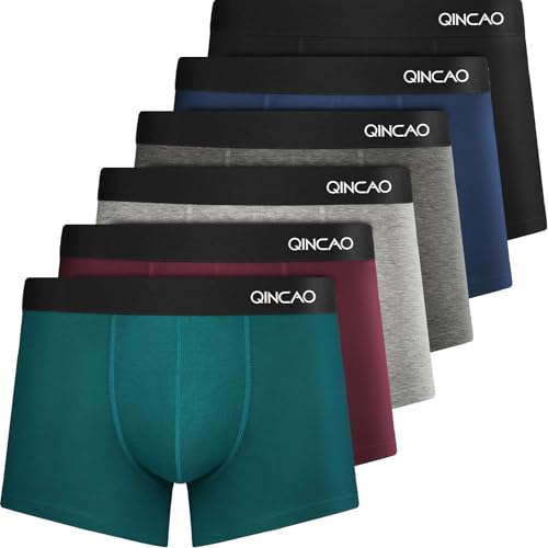 Detalle de QINCAO Calzoncillos Boxer Hombre – Pack de 6, suave y cómodo