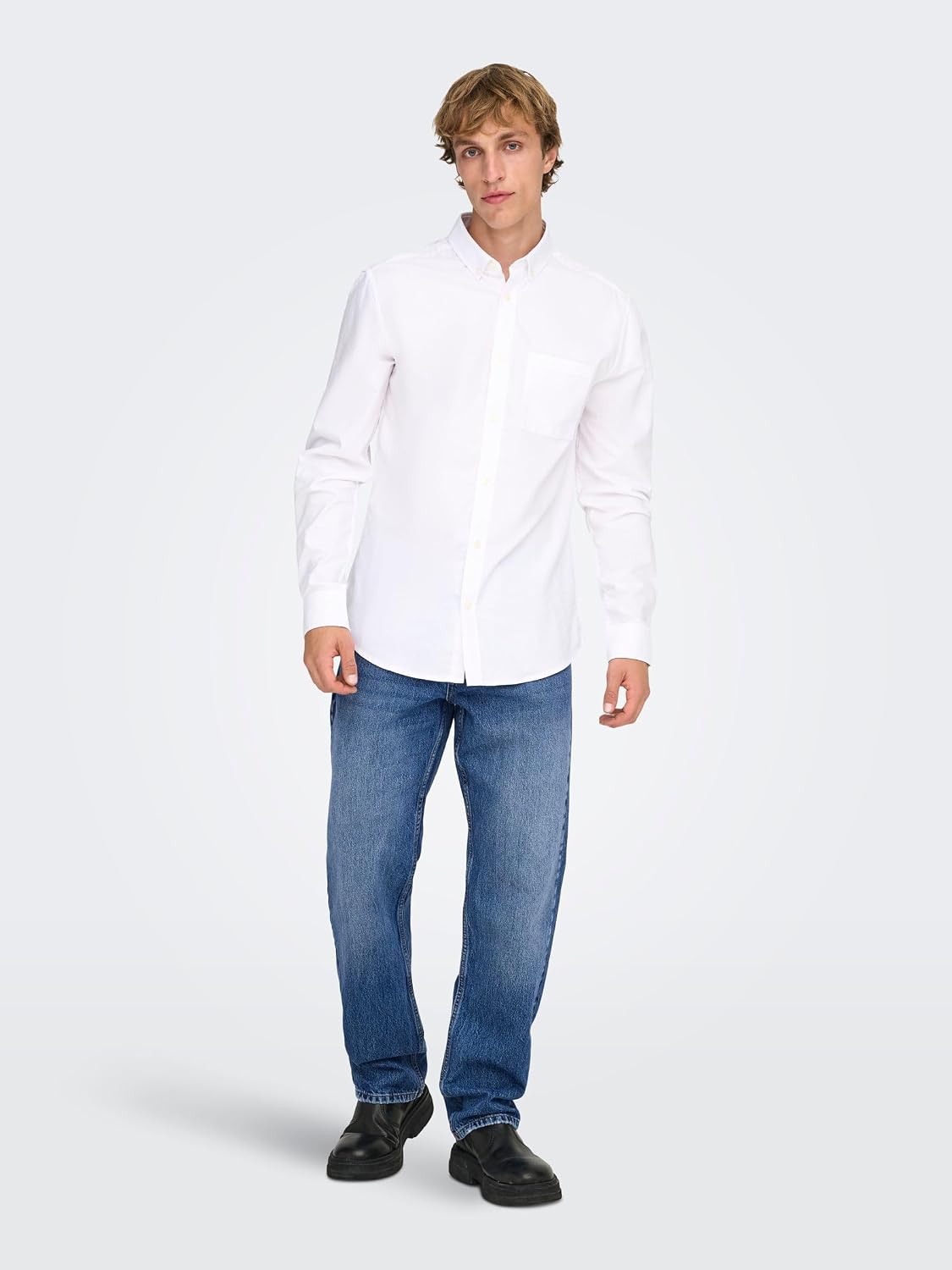 Detalle de Only & Sons Men's Pants in Medium Blue Denim