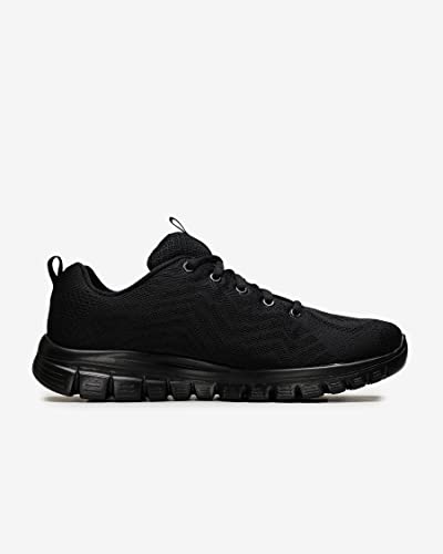 Detalle de Skechers Graceful Get Connected Regular para mujer – Zapatillas negras con malla y sujeción suave (41 EU)