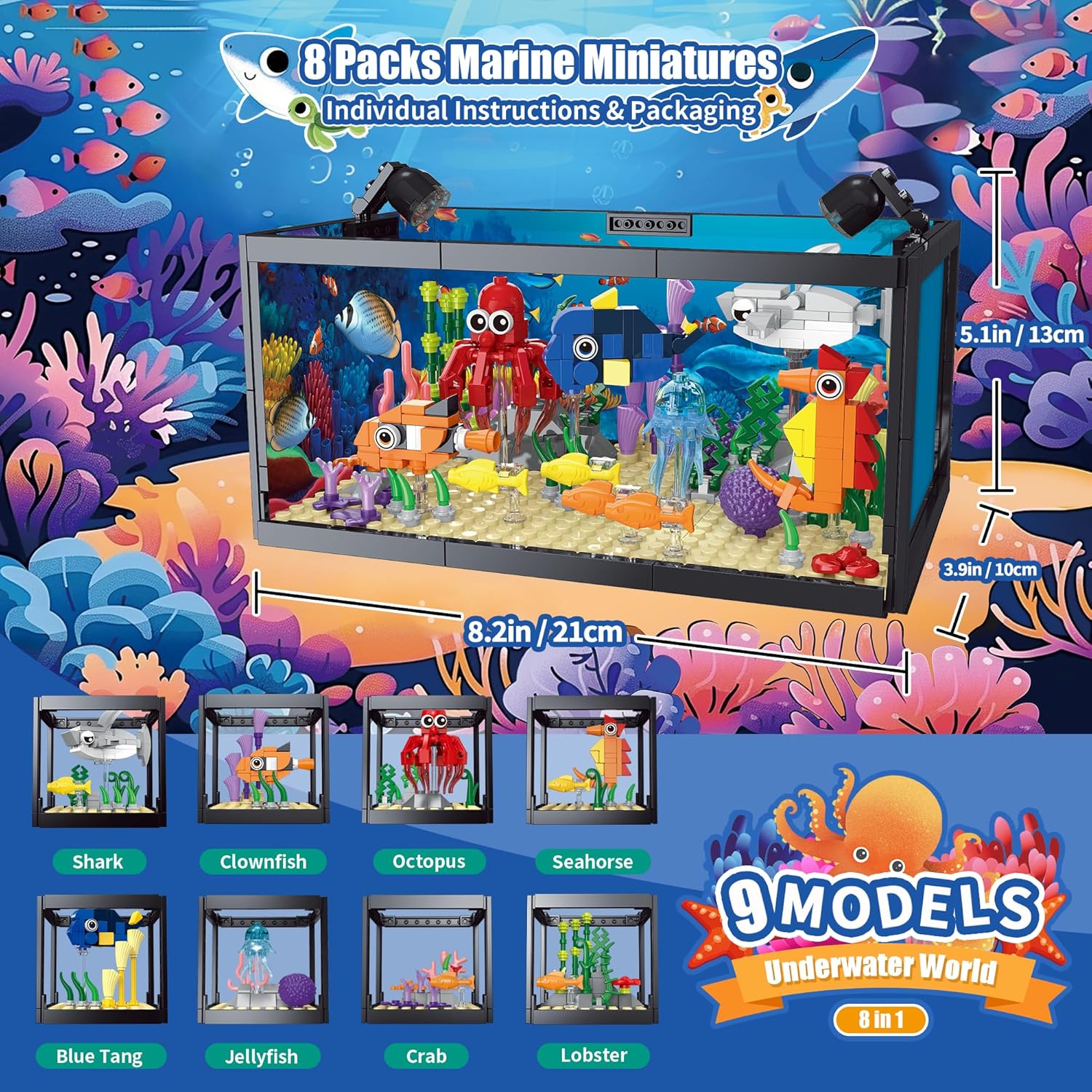 Detalle 2 de TectoStrux 8 in 1 Fish Tank Building Set