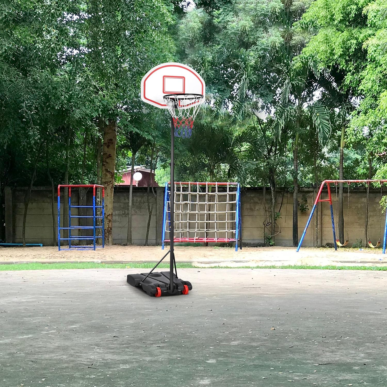 Detalle de Yaheetech Canasta de baloncesto ajustable 159–214 cm