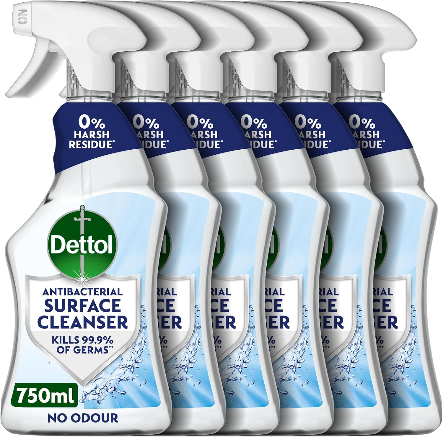 Detalle de Dettol 3003911-1 Antibacterial Surface Cleanser Spray, 6 x 750ml
