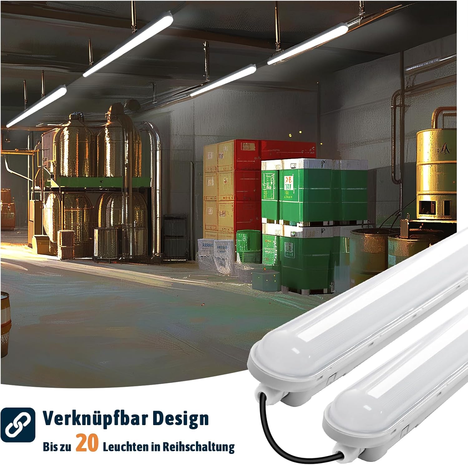 Detalle de buling Feuchtraumleuchte LED 60 cm 18 W