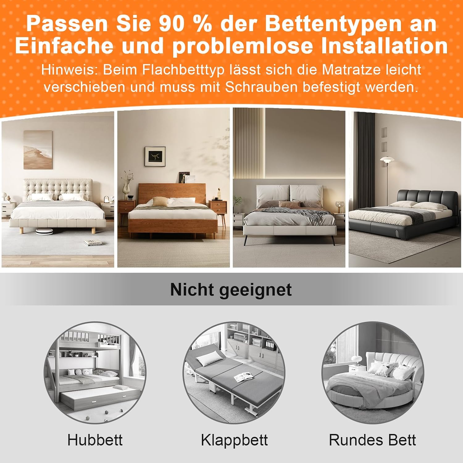 Thumbnail 5 de Eyeleaf Rausfallschutz Bettgitter Grau 1.8M