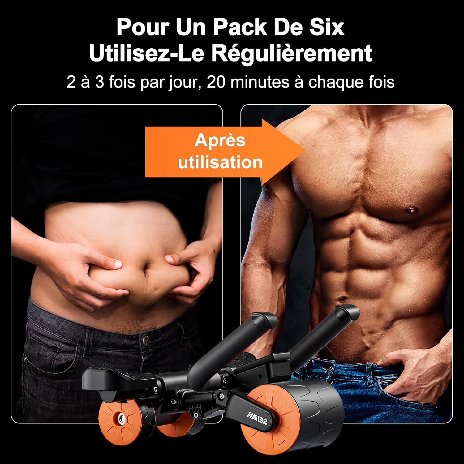 Thumbnail 5 de Bnlei Roue Abdominale à Rebond Automatique et Roues Abdominaux