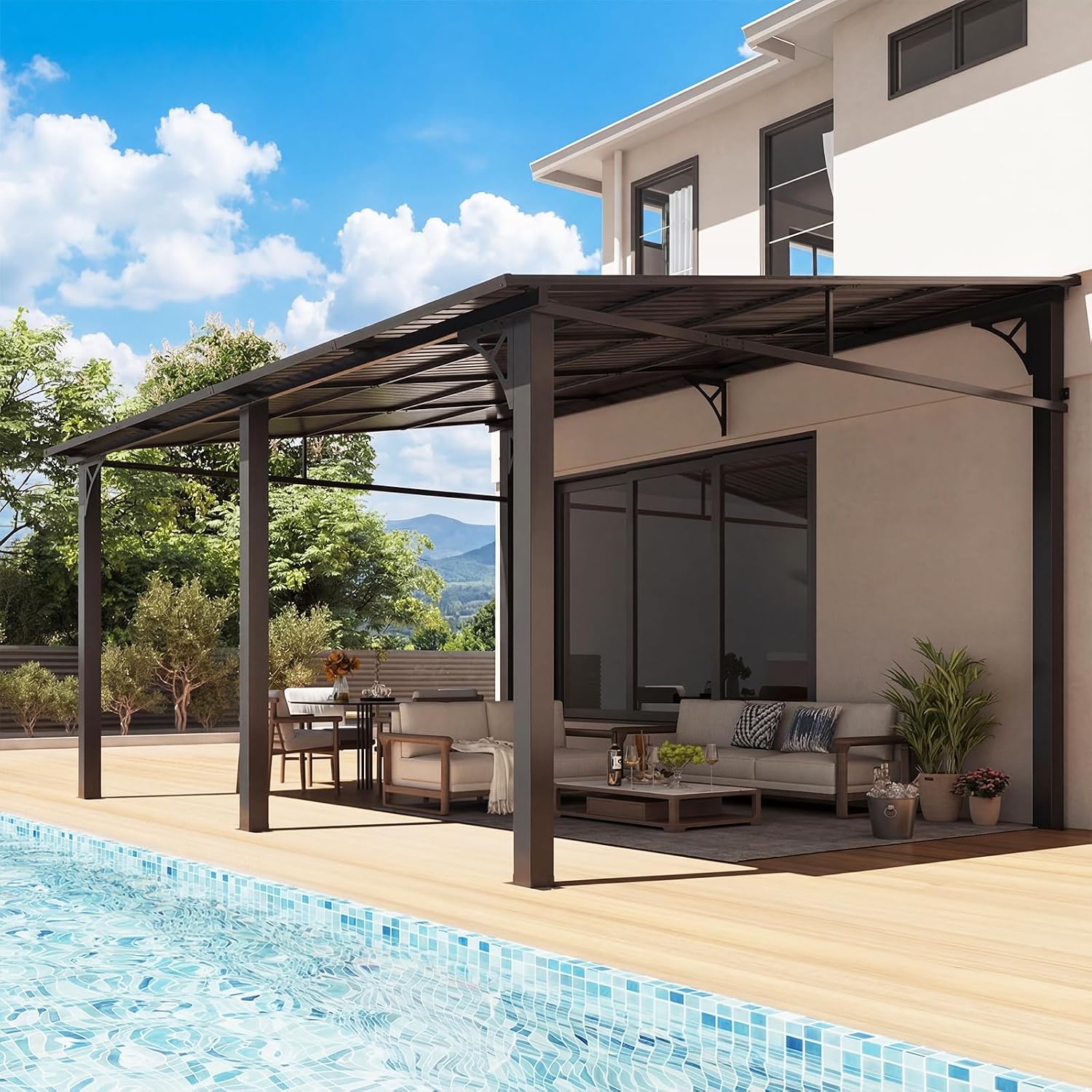 Thumbnail 6 de Aoxun Lean-to Gazebo 10' x 14