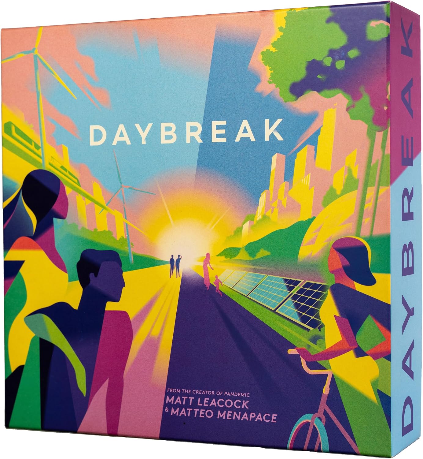 Detalle de CMYK Daybreak cooperative engine-building board game about stopping climate change