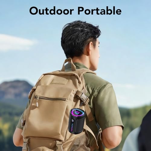 Thumbnail 7 de aowoka Altavoz Bluetooth portátil con Pantalla Digital Inteligente y luces LED