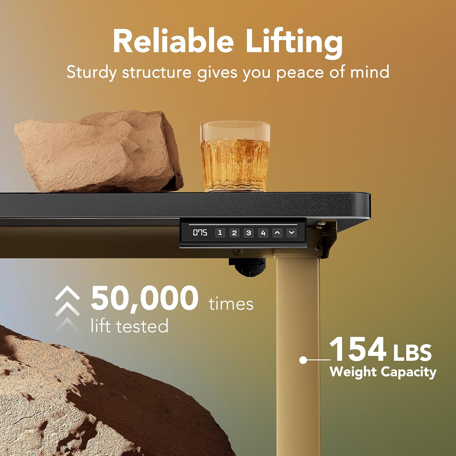 Detalle de HUANUO Electric Standing Desk 32-inch