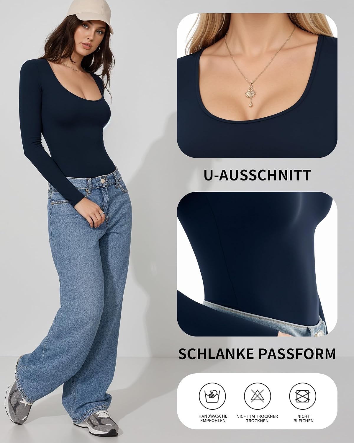 Thumbnail 5 de ALGALAROUND Women's Long Sleeve Scoop Neck Top – Slim Fit