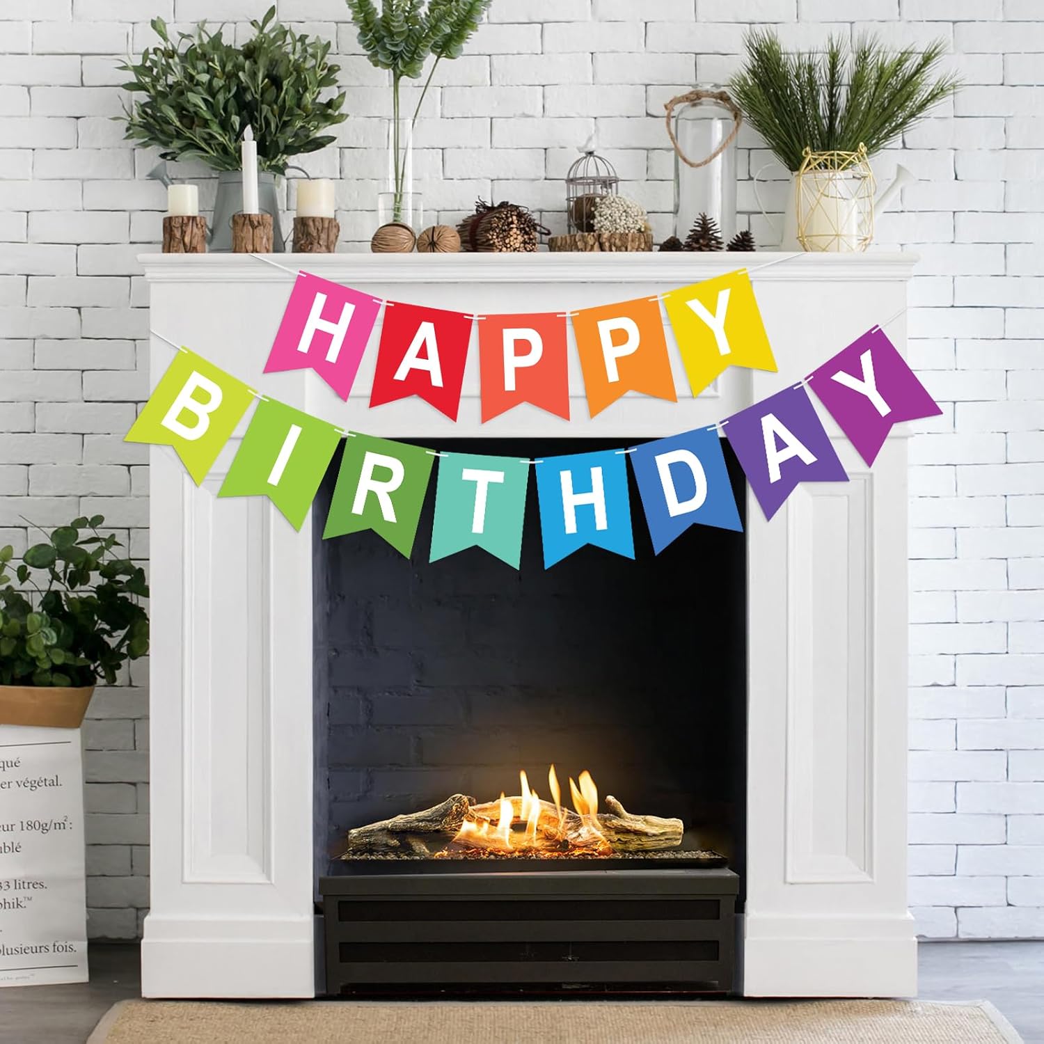 Thumbnail 6 de G2PLUS Pre-strung Happy Birthday Banner Rainbow (16x20cm cards) — Large 6M garland
