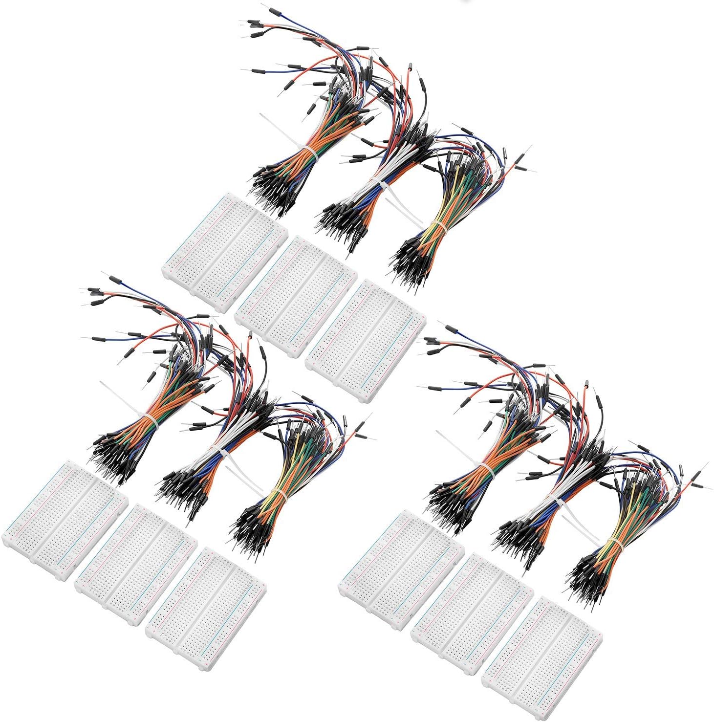 Detalle 2 de AZDelivery Breadboard Kit con jumper maschio-maschio e mini breadboard da 400 contatti, compatibile con Arduino e Raspberry Pi