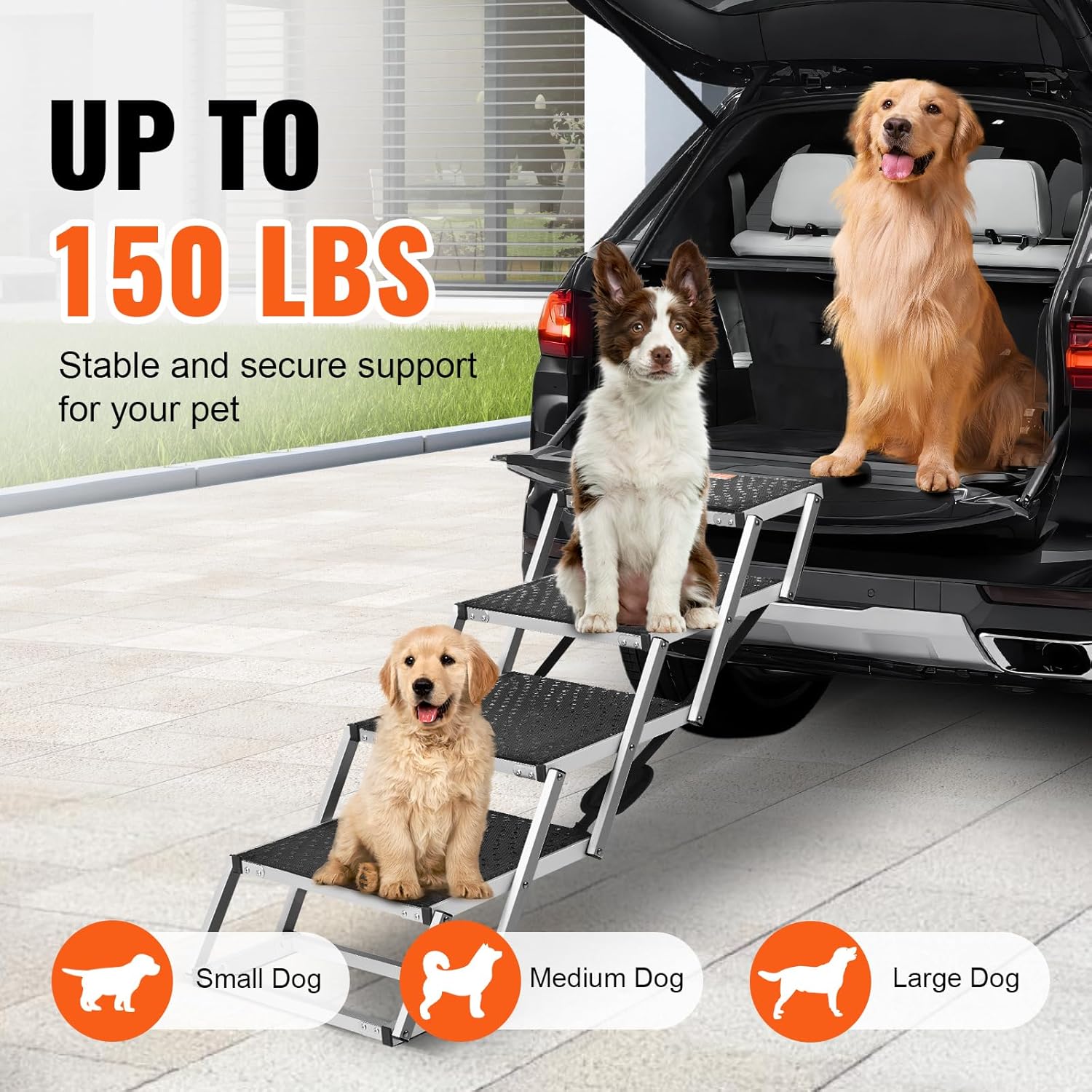 Thumbnail 2 de VEVOR 4-Step Dog Car Steps for SUV and Truck 🐾