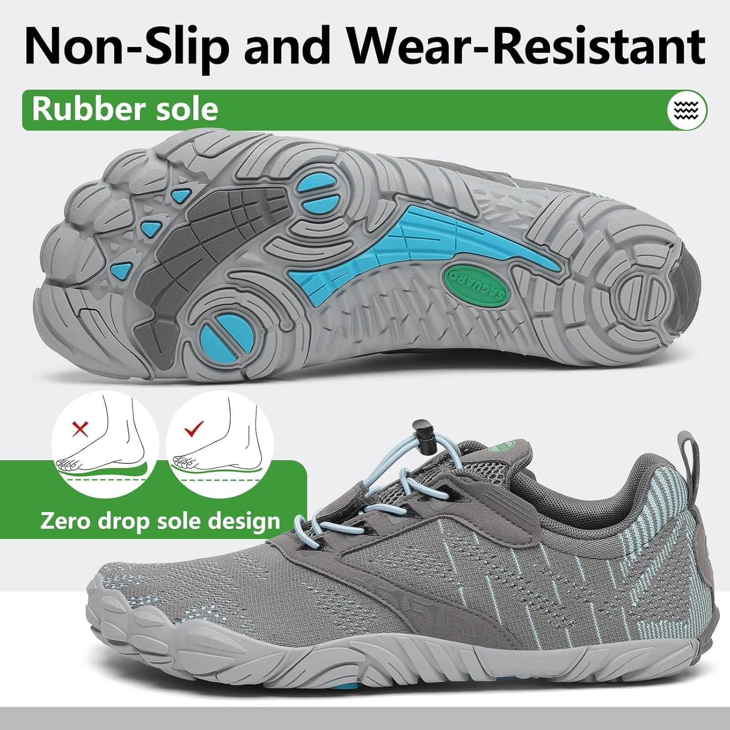 Thumbnail 3 de SAGUARO Barfußschuhe Unisex – Minimalistische Outdoor-Schuhe für Damen, Herren und Trails (Gr. 36–48)