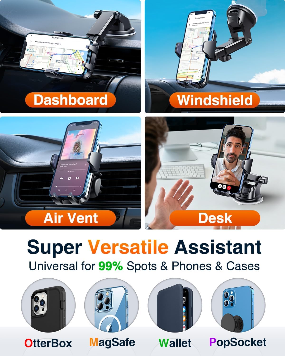 Thumbnail 6 de VANMASS Car Phone Holder 2025, 85+ lb suction