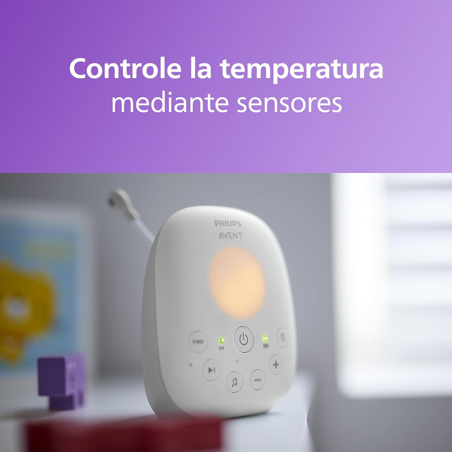 Detalle de Philips Avent SCD713/26: Vigilabebés Audio DECT con Luz 🌙