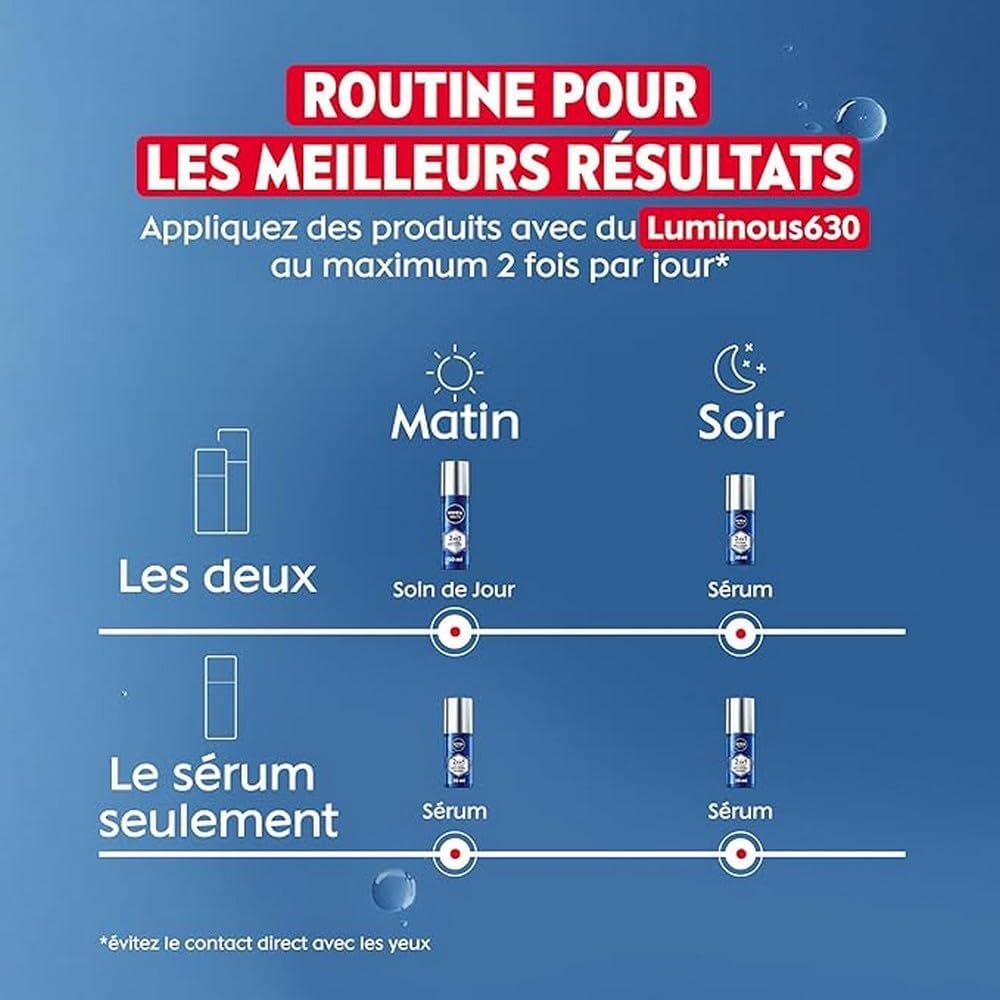 Thumbnail 5 de NIVEA MEN Sérum Power 2-en-1 LUMINOUS630® anti-âge & anti-taches (lot de 3) – sérum visage hydratant à l’acide hyaluronique