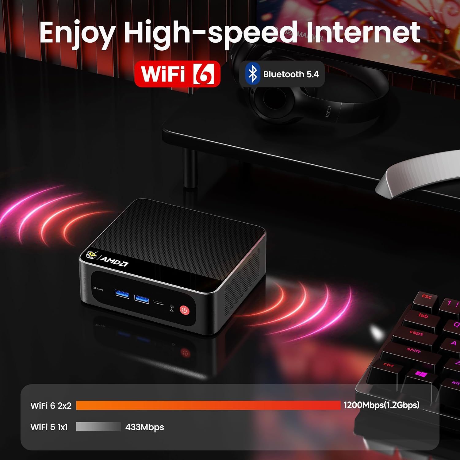 Thumbnail 5 de Beelink SER5 Max Mini PC (Ryzen 7 7735HS, 24GB LPDDR5, 1TB PCIe 4.0, Radeon 680M)