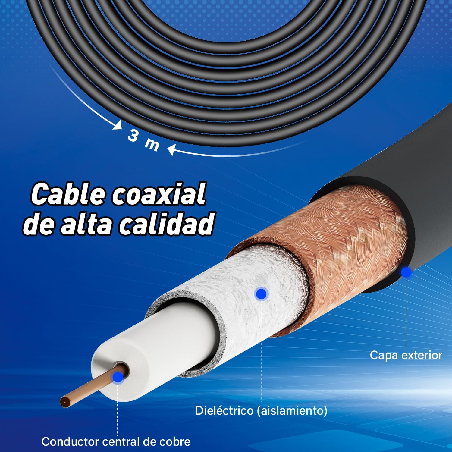 Thumbnail 6 de Antena TV Interior portátil HD 8.2ft