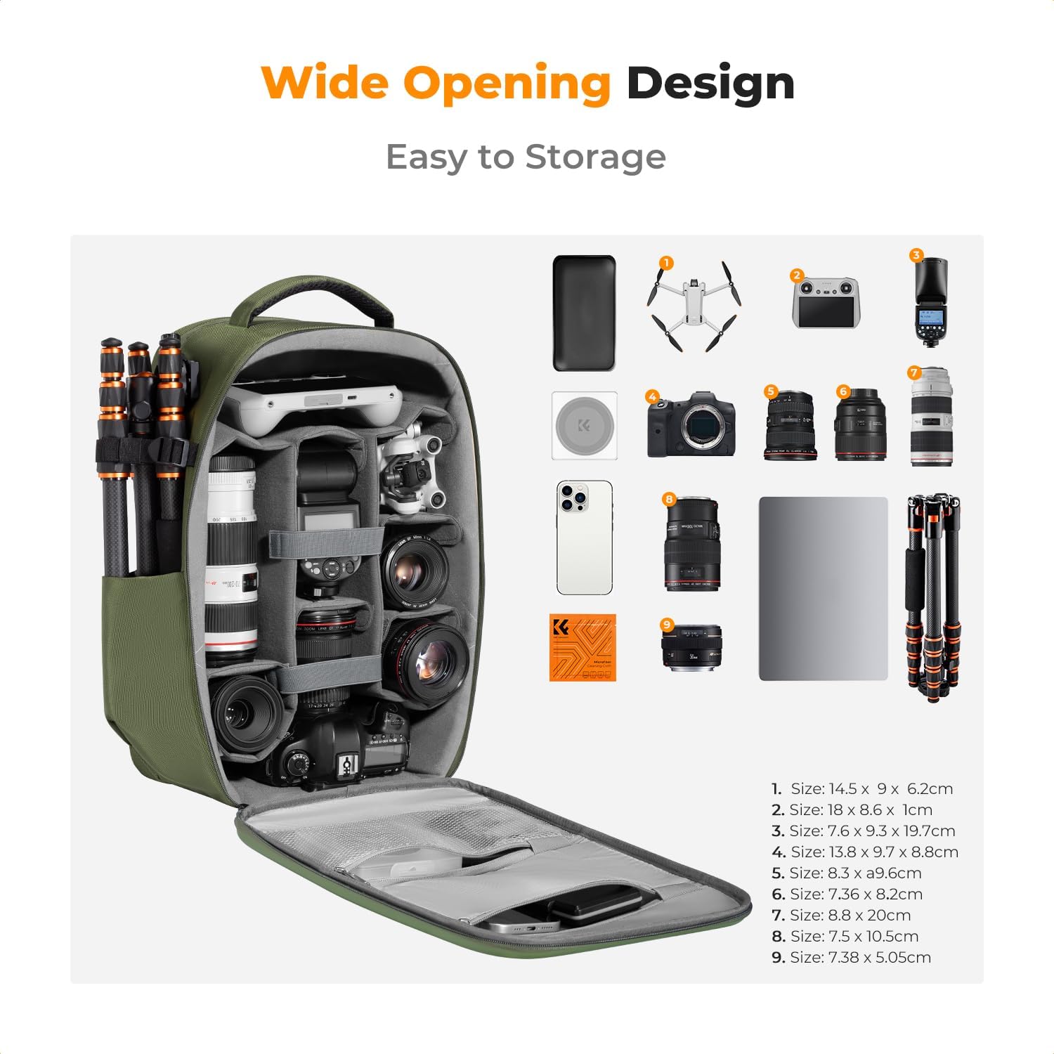 Thumbnail 1 de K&F CONCEPT Kamerarucksack Hartschale 22L mit Laptopfach bis 15,6 Zoll – Schutz für Kamera, Zubehör und Drohnen