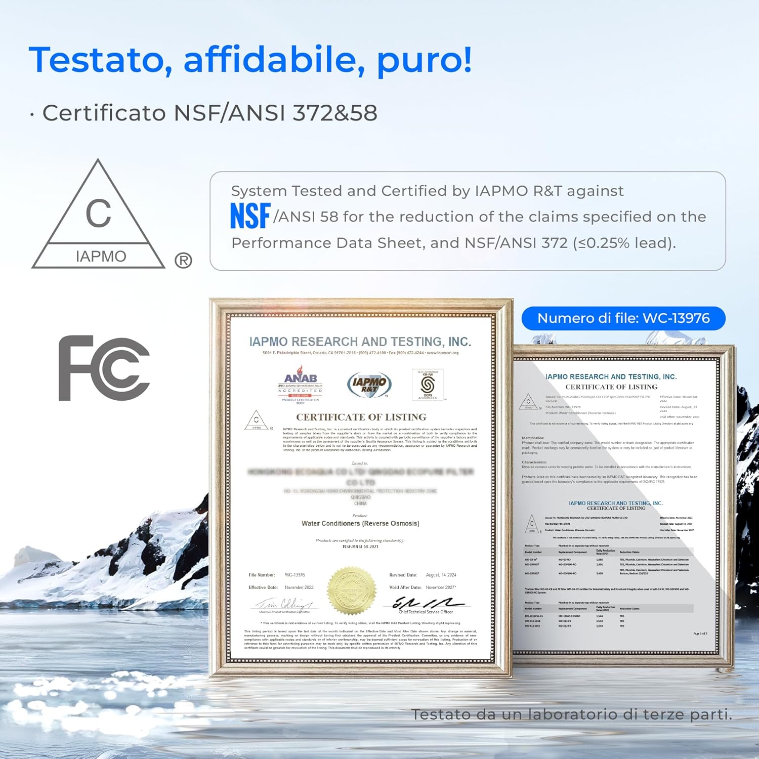 Thumbnail 1 de Waterdrop X8 sistema a osmosi inversa sottolavello tankless certificato NSF/ANSI 58 e 372, 9 stadi, 800 GPD