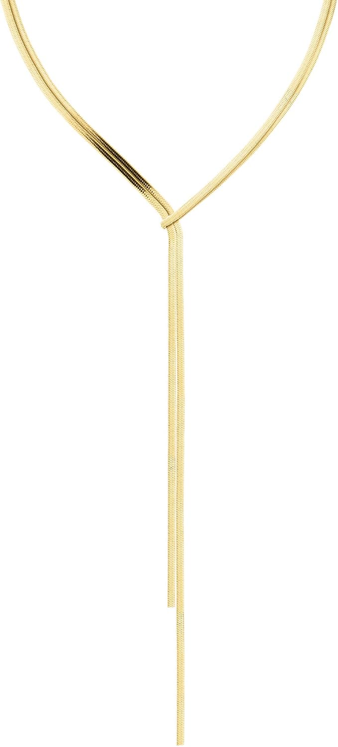 Thumbnail 5 de LIEBESKIND BERLIN Damen Sleekchain Halskette aus Edelstahl – Schlangenkette mit verstellbarer Länge