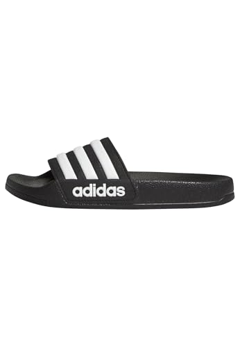 Detalle de adidas Adilette Shower Slides Unisex – Core Black / Cloud White, 34 EU