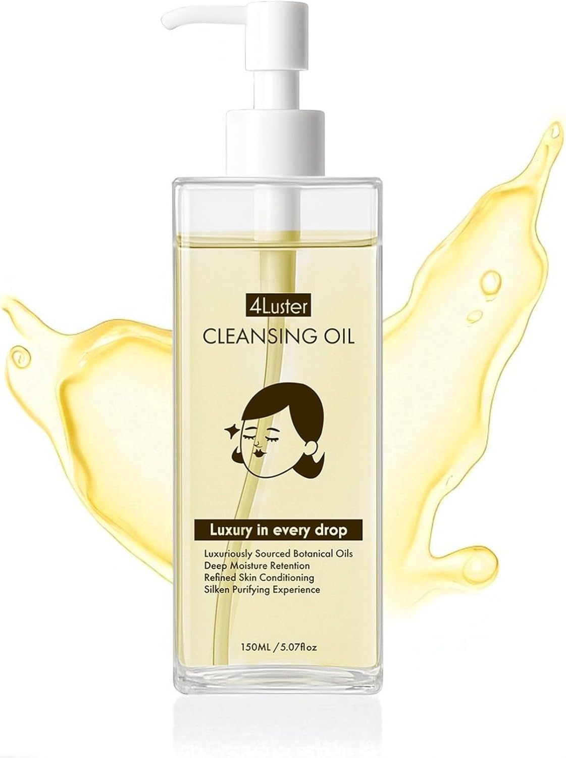 Detalle de 4Luster(フォーラスター)クレンジングオイル 150ml|W洗顔不要・植物由来オイル配合