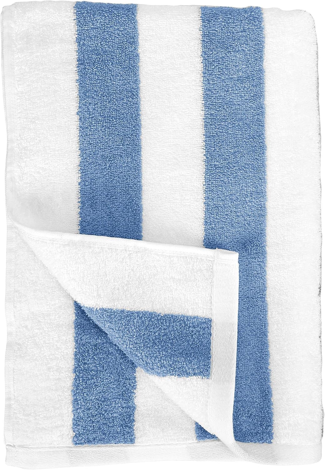 Thumbnail 6 de Amazon Basics Teli mare in cotone a righe, set da 2 pezzi (76 x 152 cm) Celeste