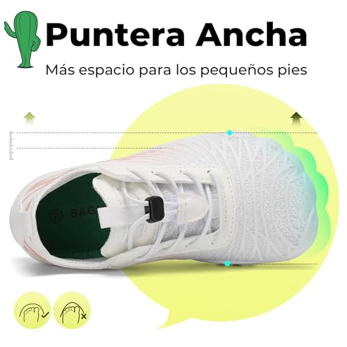 Detalle de SAGUARO Escarpines Niño Barefoot Secado Rápido – Zapatillas de Agua para Playa y Piscina (29 EU)