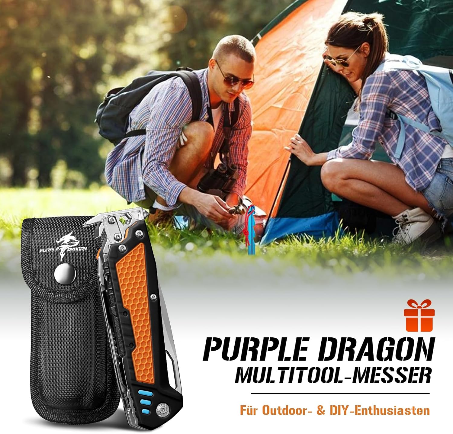 Thumbnail 5 de Purple Dragon 13‑in‑1 Multitool Klappmesser 13 Funktionen