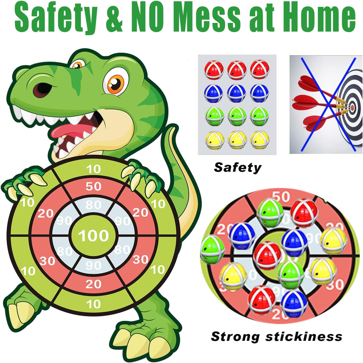 Thumbnail 2 de 76cm Dinosaur & Unicorn Dartboard