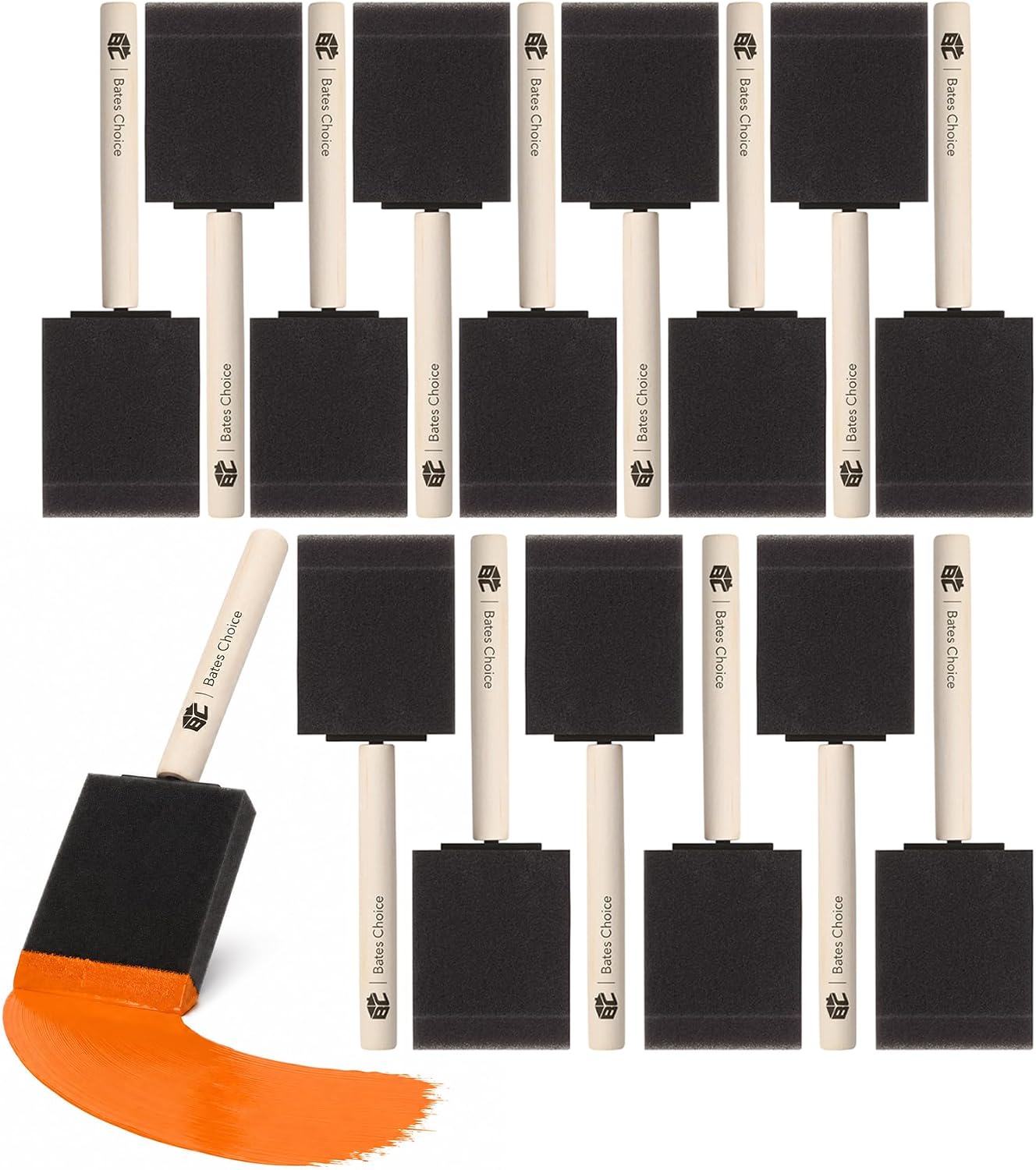 Bates Foam Paint Brushes, 2-Inch