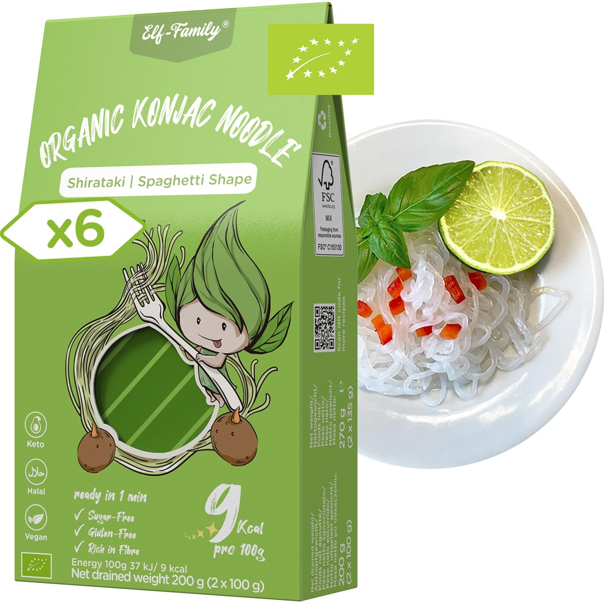 Detalle de Elf-Family Konjak Nudeln 270 g 🍜