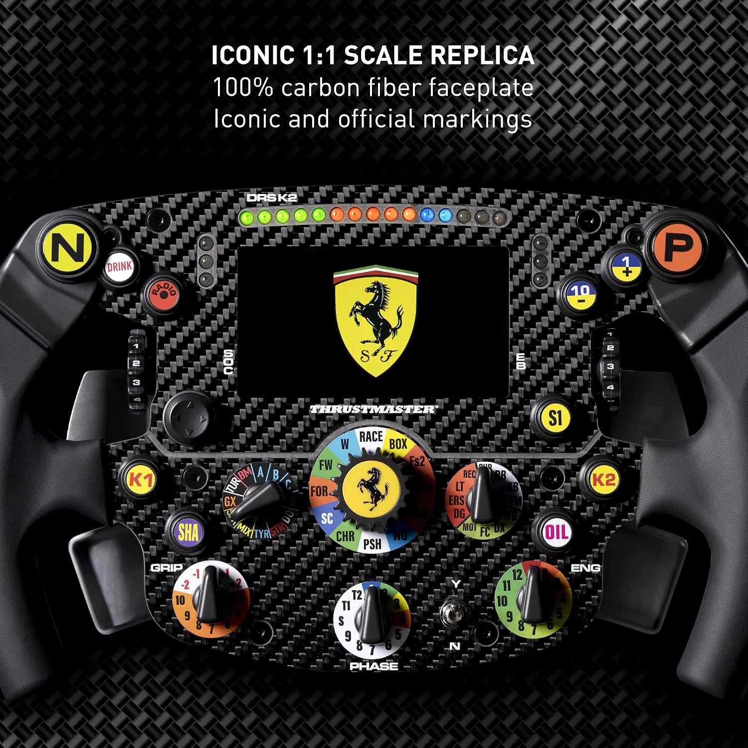Detalle de Thrustmaster 4060320 Formula Wheel Add-On Ferrari SF1000 Edition カーボン製ステアリングホイール
