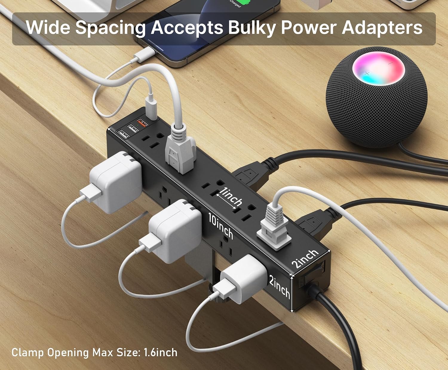 Detalle 2 de CCCEI Clamp-On Power Strip with 15 Outlets